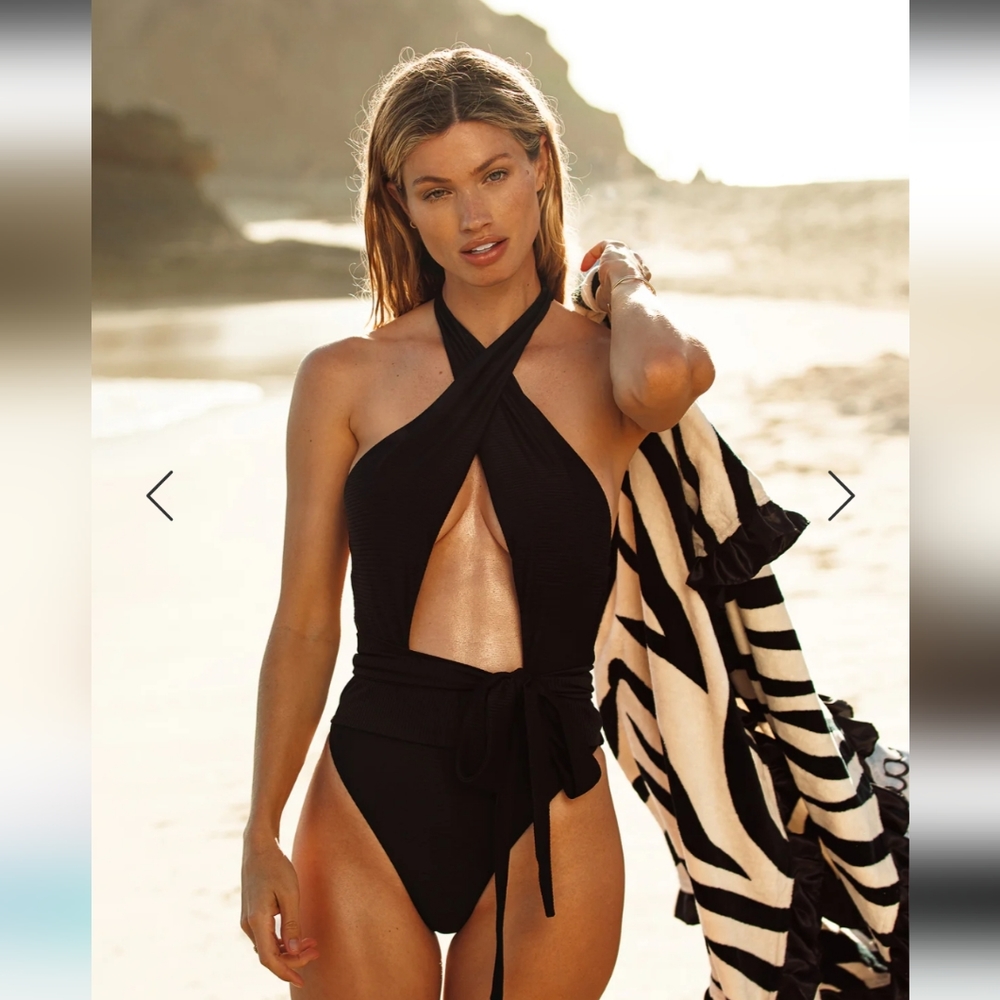 Beach bunny front tie one peice